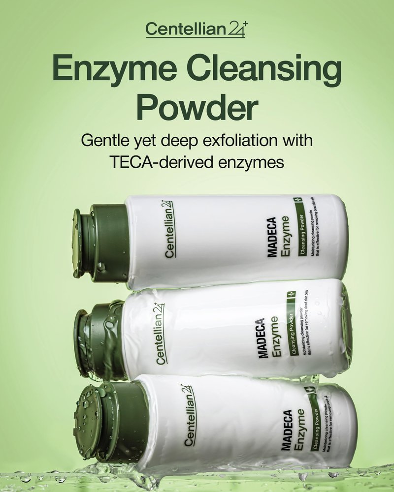 CENTELLIAN 24 Madeca Enzyme Cleansing Powder (2.03fl oz) - Gentle Daily Exfoliating Face Cleanser & Mask for Smooths Skin, Reduces Oil & Remove Impurities, Korean Skin Care. TECA, Mint Powder