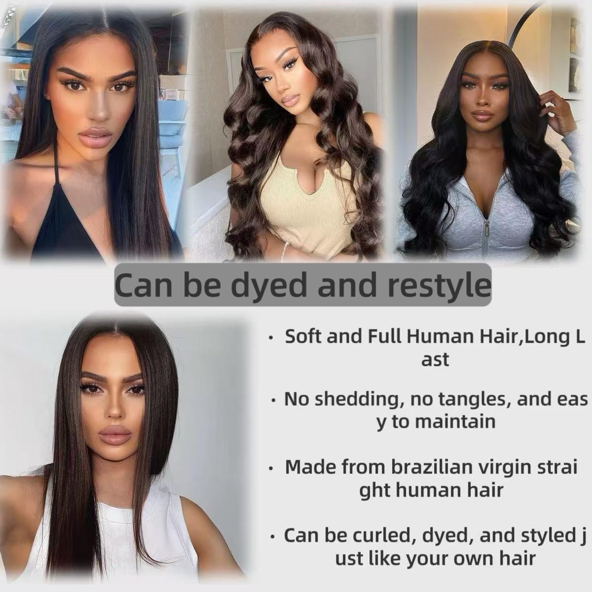 2x6 HD Lace Closure Straight Human Hair 18 Inch 2 by 6 HD Lace Closure 100% Brazilian Virgin Unprocessed Middle Part Human Hair Kim K Closure With Baby Hair Natural Color