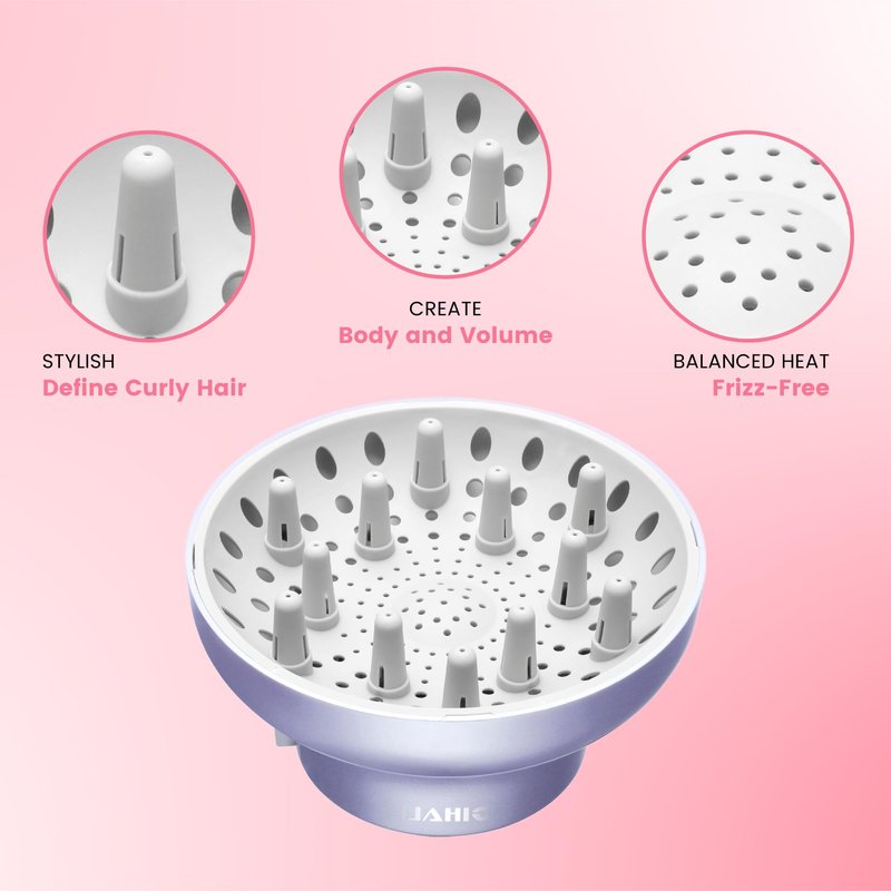 GIHALI Universal Hair Diffuser “Super Sturdy” 1.7 Inch to 2.6 Inch for Natural Curly and Wavy Hair, Hair Dryer Attachment (Blue Lagoon)
