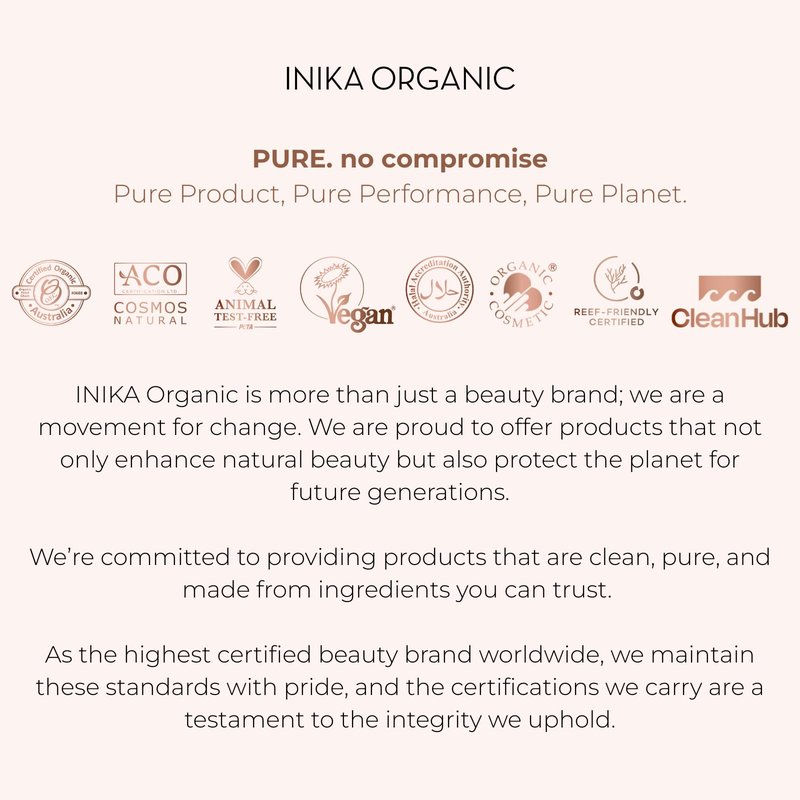 INIKA Organic BB Cream Foundation - Vegan Makeup with Hydrating Prickly Pear, Jojoba, and Pomegranate Seed Oil - Lightweight Glow for Balanced Skin Tone, Beige, 1 fl oz
