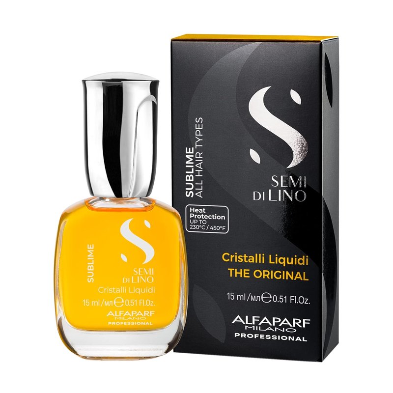 ALFAPARF MILANO Hair Oil Serum & Cristalli Spray Set - Shine Enhancing Frizz Control | Vitamin E Infused