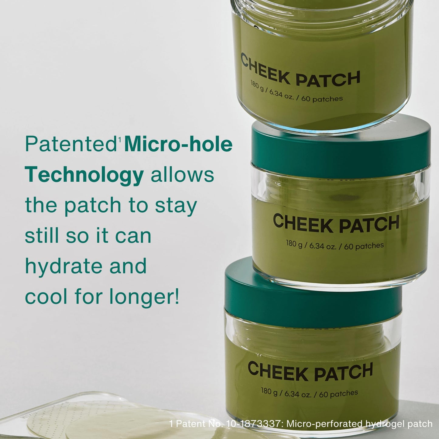 MANIA HOLIC Cheek Patch - Hydrogel Facial Toner Pads for Hydrating and Cooling Flushed Skin with Green Tea and CICA, Moisturizing Korean Skincare, 6.34 fl oz. (60 count)