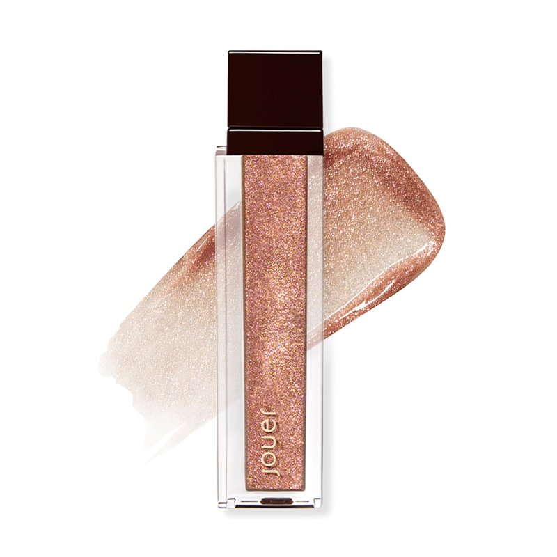 Jouer Long Wear Lip Topper - Moisturizing Lip Gloss for Nourished Lips - Non-Stick Shimmer | Vanilla Flavor, Vegan & Cruelty-Free