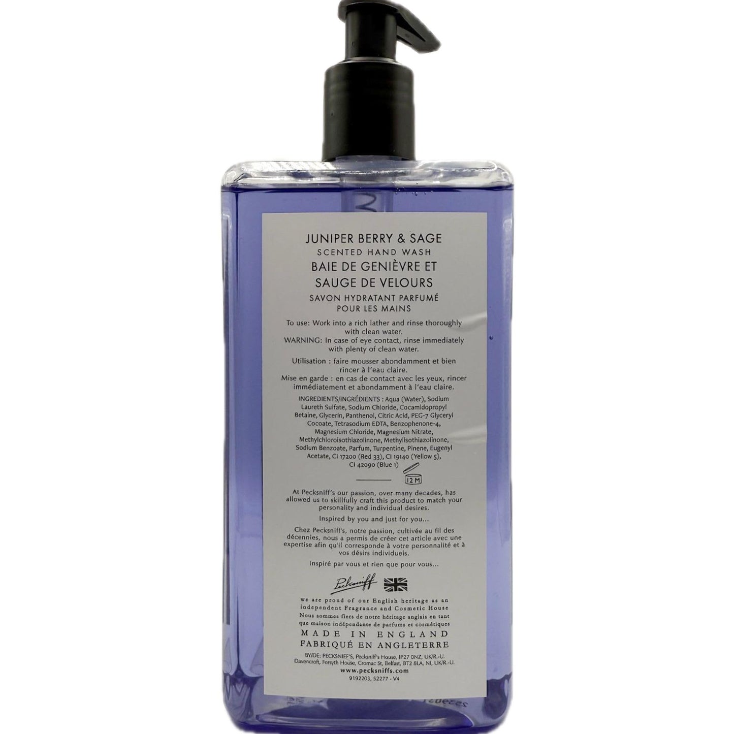 Pecksniff's Juniper Berry & Sage Hand Wash, London Collection, 500ml