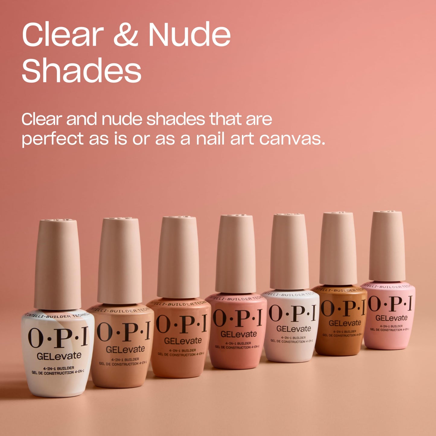 OPI GELevate 4-in-1 Nail Builder Gel | OPI’m Flawless, Clear Color | UV Cure Gel Builder Nail Polish | Vegan | 15 ML