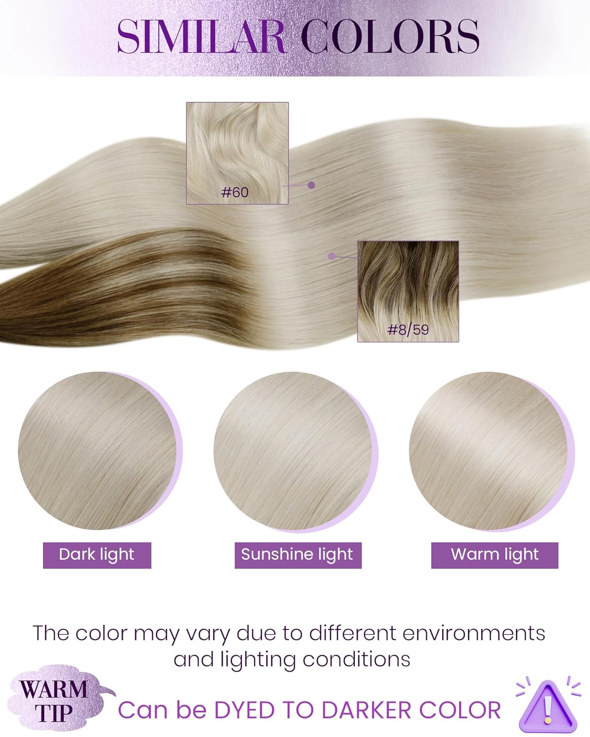 LaaVoo U Tip Hair Extensions - Platinum Blonde Real Human Hair | 16 Inch Remy 1g/1s 50g/Pack