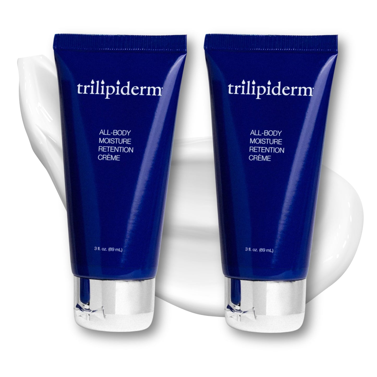 Trilipiderm All-Body Moisture Retention Crème 2-Pack Travel Size – Body Moisturizer Lotion for Dry Skin, Lightweight Hydrating Body Cream, TSA-Approved 3 oz Tubes for Face & Body