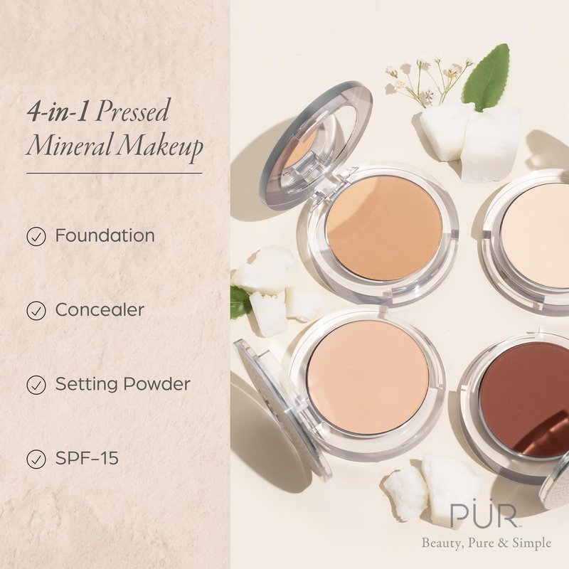 PÜR MINERALS 4-in-1 Sculpting Concealer & Pressed Mineral Makeup (SPF 15) Bundle