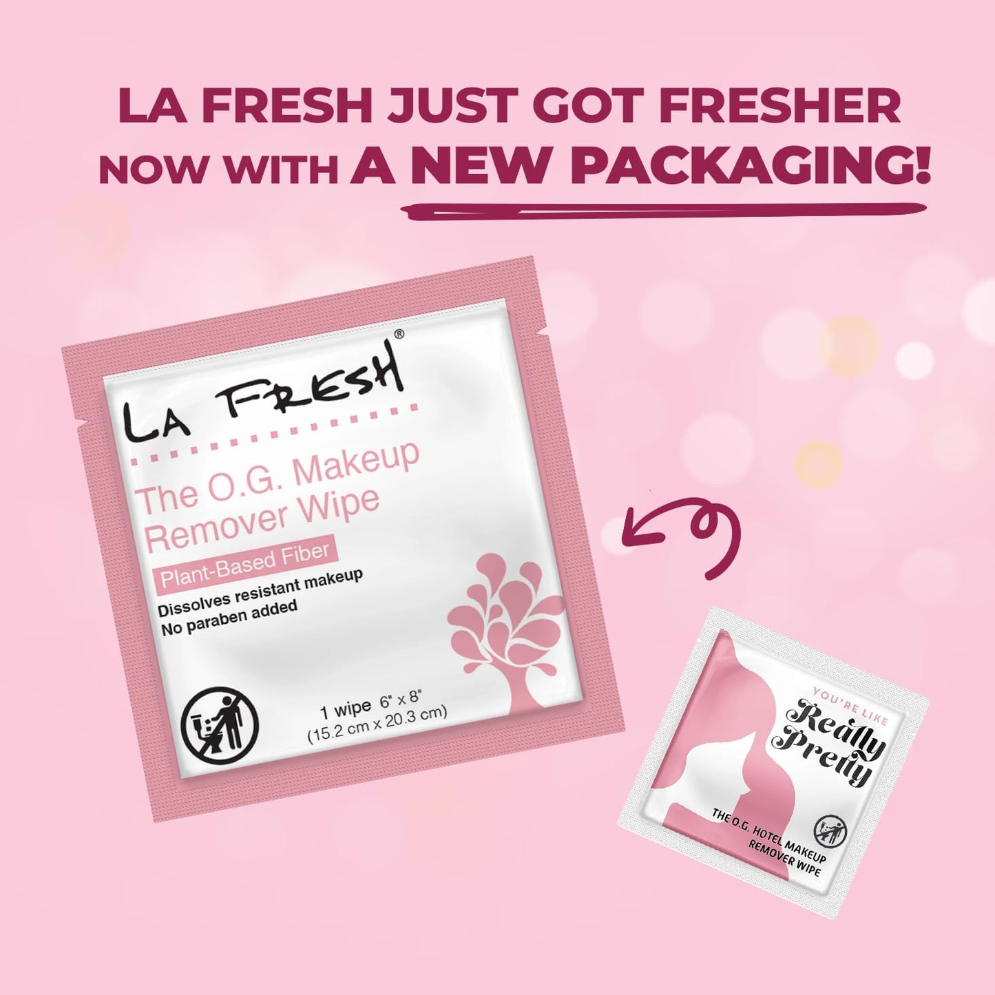 Makeup Removal Facial Cleansing Wipes - Waterproof, 50 Count | Travel Skin Care Essentials