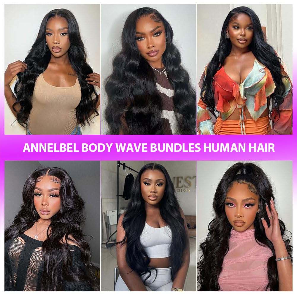 100% Unprocessed Brazilian Virgin Human Hair 12A Body Wave Bundles Human Hair 1 Bundle Human Hair Extensions 20 Inch Natural Black