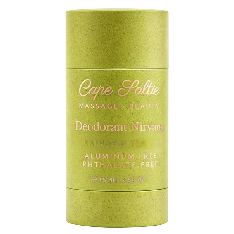 Cape Saltie · Massage Beauty Aluminum-Free, Natural Deodorant Nirvana in "Rainbow Tea" — Gummy Fruit Scent (2.54 oz) | Deodorant for Women | Solid Skincare Stick | Gifts for Women