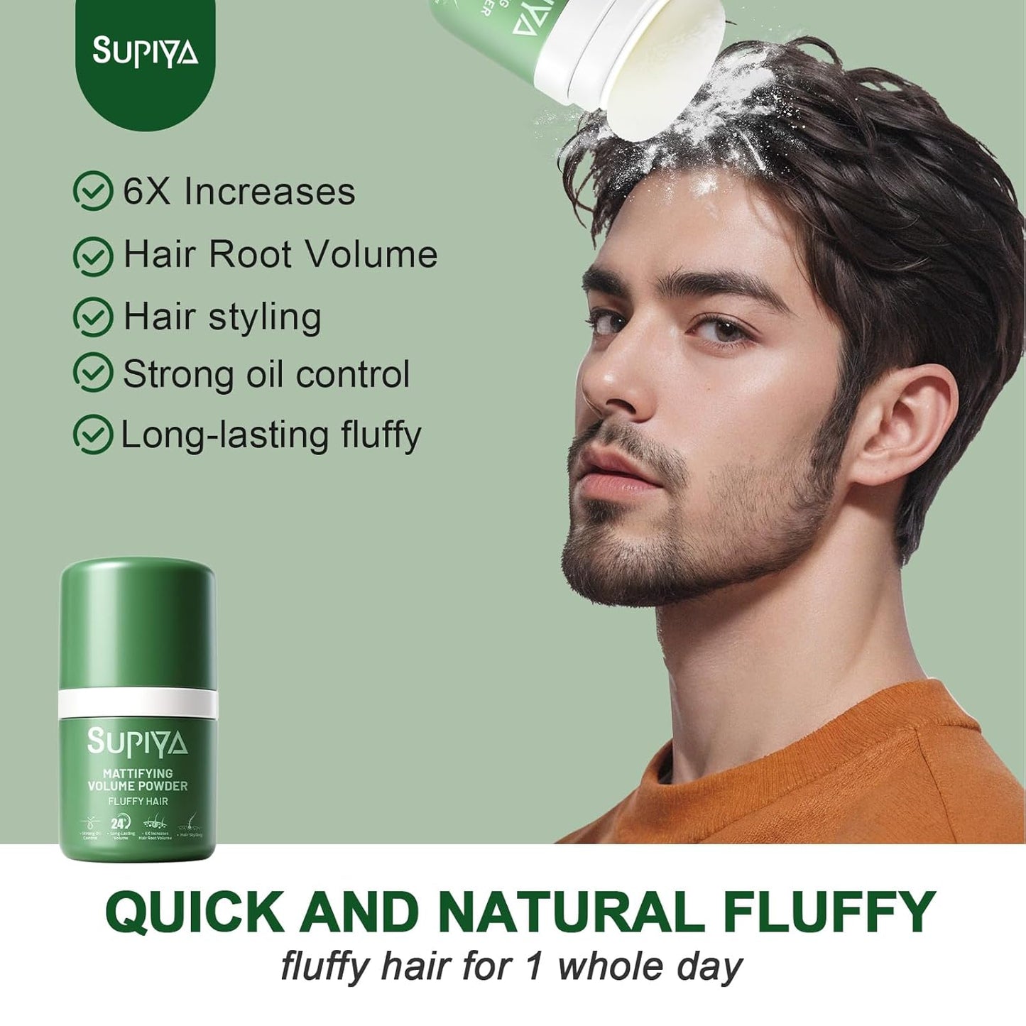 Dry Shampoo Powder - Mattifying Volume for Men & Women | Instantly Absorbs Oil & Adds Volume