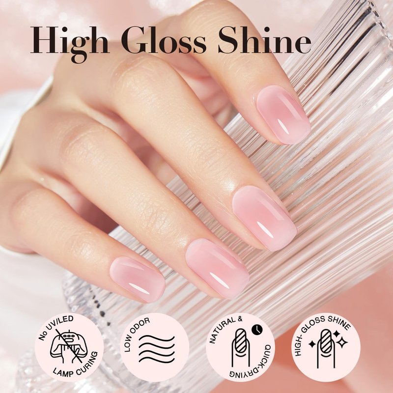AZUREBEAUTY Nail Polish Quick Dry All Season Natural Color Fingernail Polish Salon-Quality for Women Home Gifts