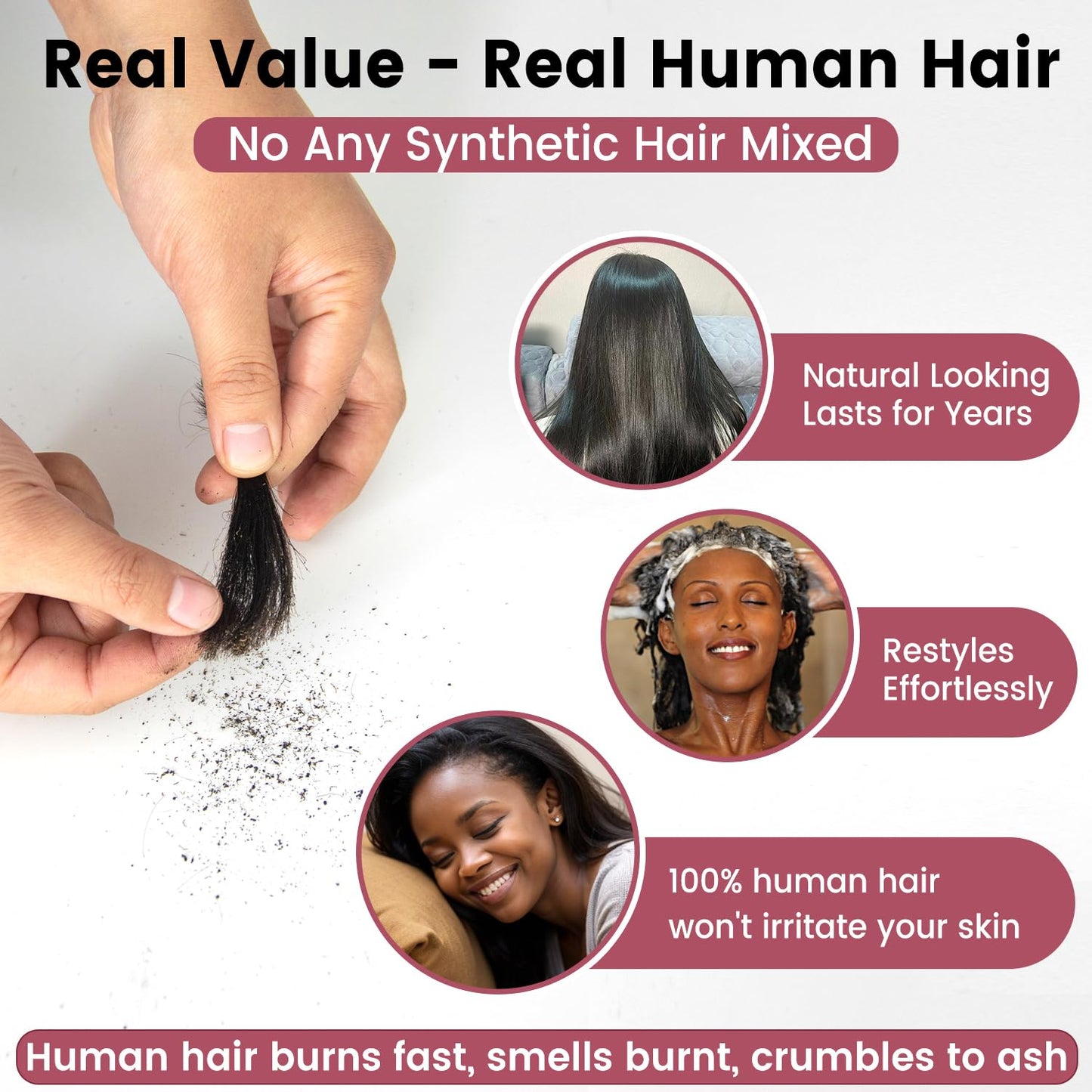 Topnormantic 2x6 Lace Closure, Skinlike Invisible HD Transparent Swiss Lace Closure Pre Plucked with Baby Hair 12A Grade Brazilian Human Hair with Small Single Knots Middle Part 14 Inch