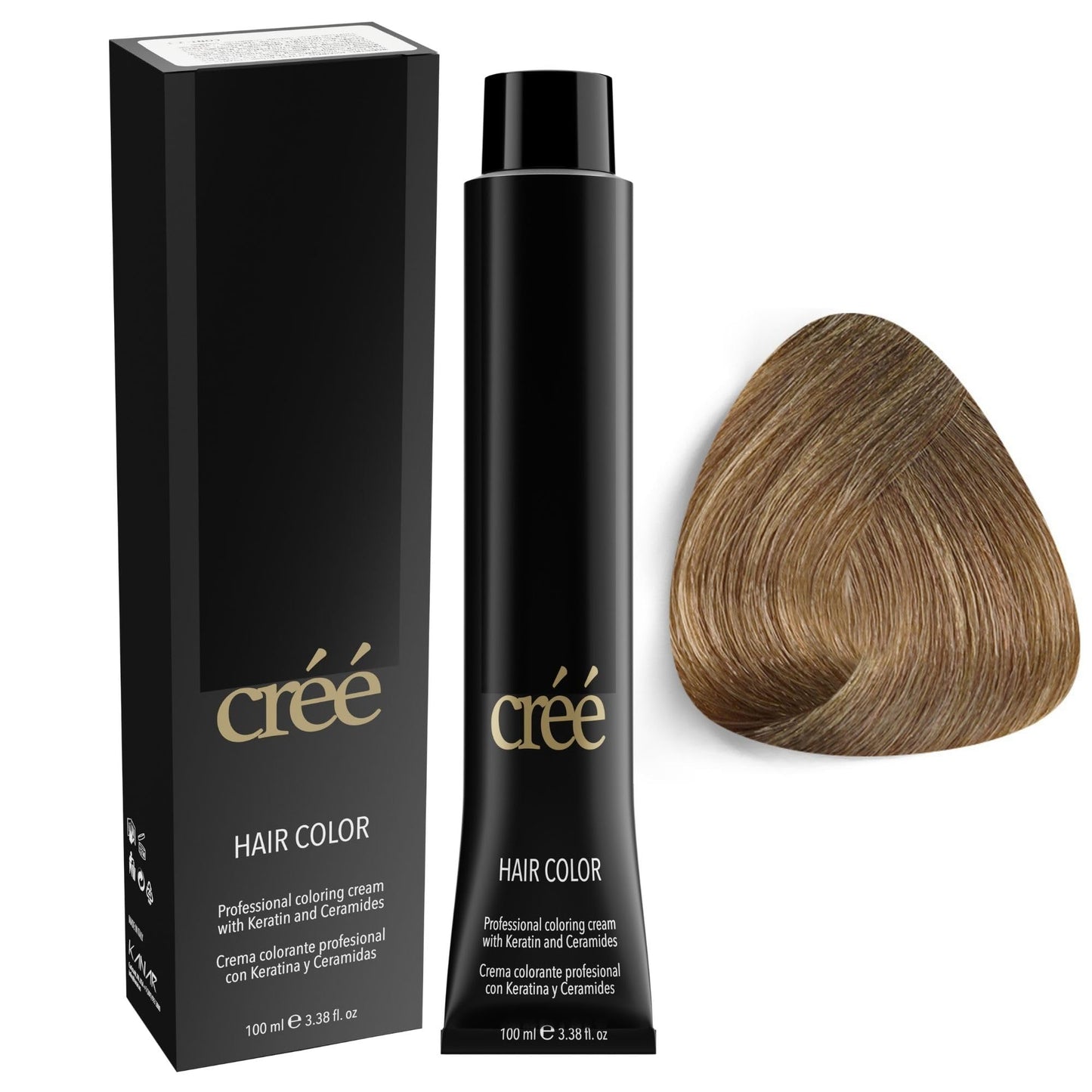 Cree Professional 8.7 - Light Sand Blond Permanent Hair Color - Long Lasting, Rich Vibrant - Gray Coverage 100ml - 3.4 fl.oz.