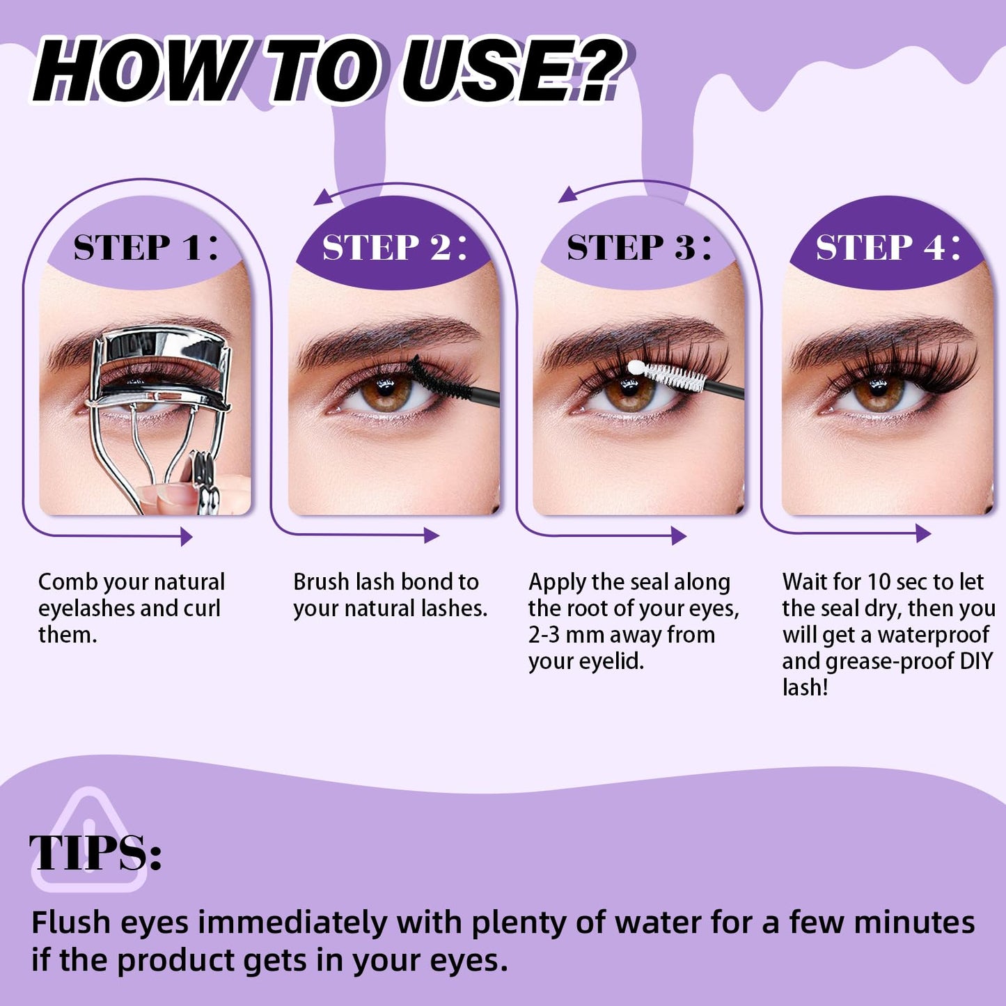 Lash Extension Kit for Beginners 280pcs Eyelash Extension Kit 30D 9-16 Mixed Lash Clusters Kit D Curl Lash Kit with Lash Bond and Seal Individual Lashes Kit DIY (KIT,30D-D-9-16MIX)