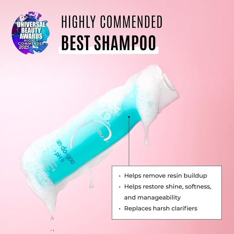 Malibu C Un-Do-Goo Clarifying Shampoo - Deep Cleansing Treatment for Product Buildup | Travel Size 3.4oz