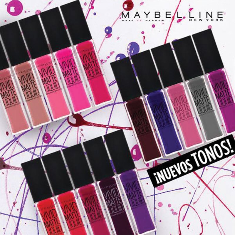 Maybelline New York Color Sensational Vivid Matte Liquid Lipstick, Vivid Violet, 0.26 fl. oz.