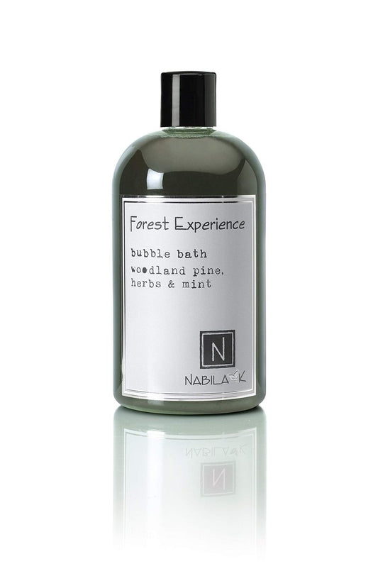 Nabila K Forest Experience Bubble Bath with Pine, Herbs & Mint | Natural & Organic, Sulfate-Free, Tear-Free | Luxury Aromatherapy Bath Soak for Sensitive Skin | for Women & Men, 16 oz