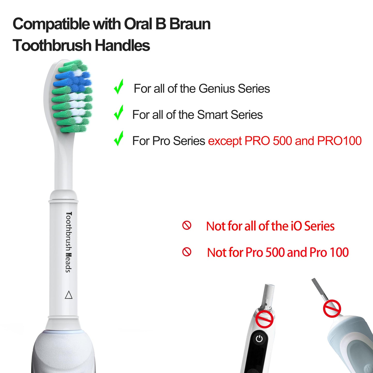 Replacement Toothbrush Heads for Oral B Electric Toothbrush Precision Clean Brush Heads Refill Compatible with Oral B Braun Pro Smart Genius Toothbrushes