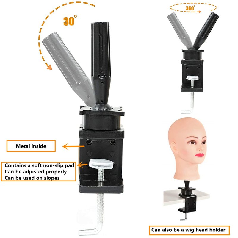 Practice Hand Kit for Acrylic Nails Fake Hand for Fake Nails Practice Hand and C- Clamp Holder Nail Mannequin Hand for Acrylic Kit Hand Practicing for Acrylic Nails (Dark Hand)