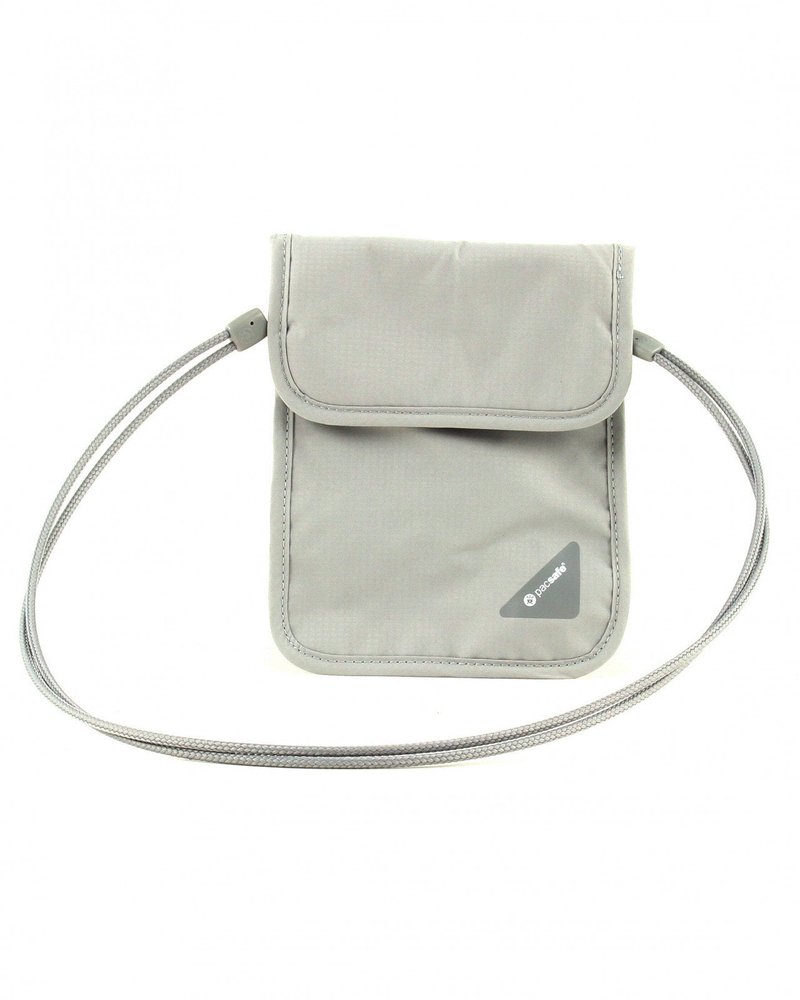 Pacsafe Coversafe X75 Anti-Theft RFID Blocking Neck Pouch, Neutral Grey