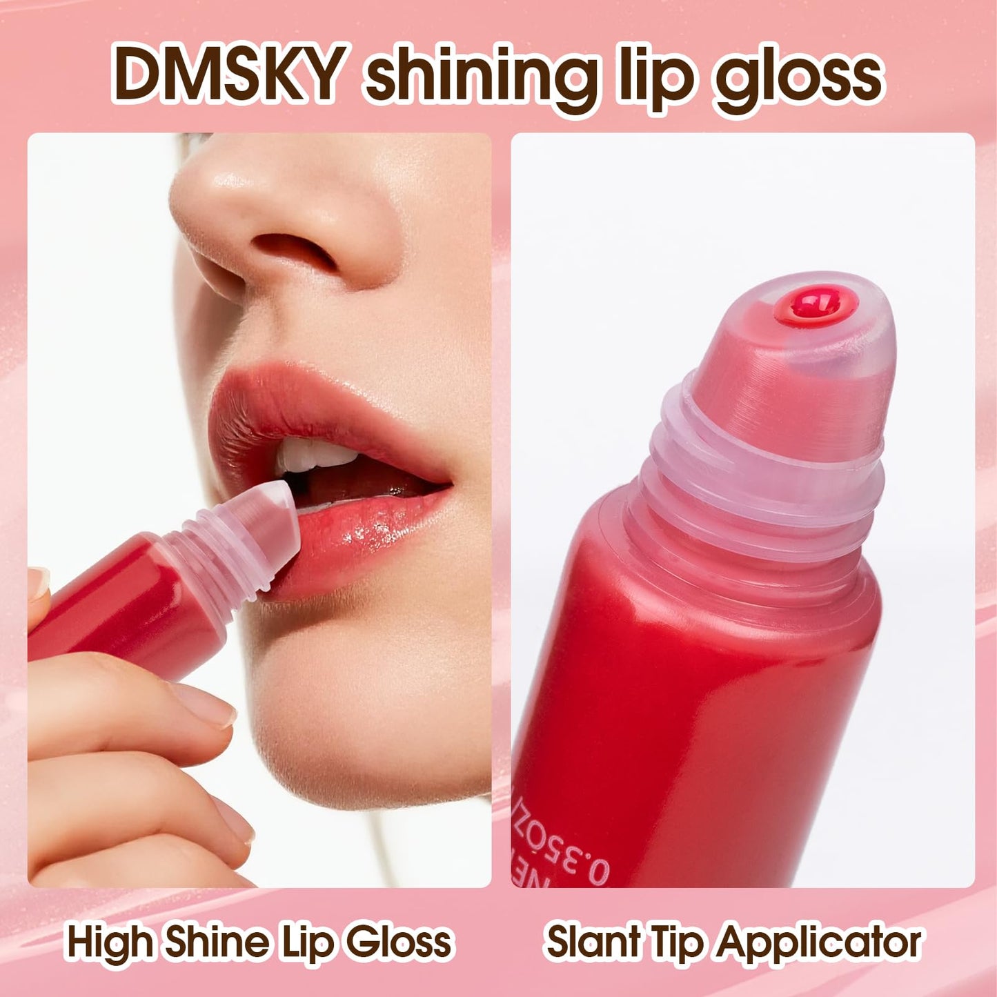 Dmsky Lip Gloss Set 12 Pack,12 Colors Lip Gloss for Women, Moisturizing Lip Gloss Bulk with Vitamin E for Dry Cracked Lips