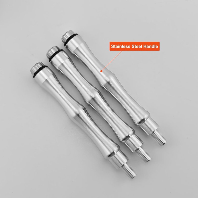 Diamond Dermabrasion Replacement Tips - 9 Pack of Quality Wands for Wrinkle & Blackhead Removal | Stainless Steel ETL06C