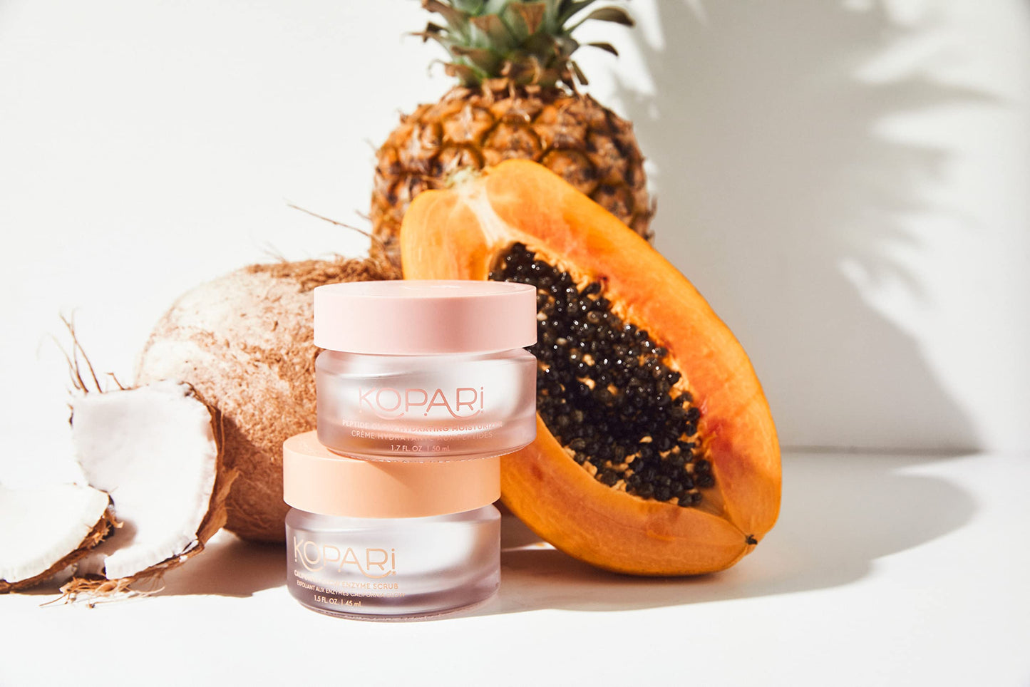 Kopari Peptide Glow Hydrating Moisturizer Face Cream | Hyaluronic Acid, Vegan Coconut Lightweight Cream for Everyday Use, Smooth Skin, Combats Fine Lines and Wrinkles | Cruelty-Free 1.7 oz