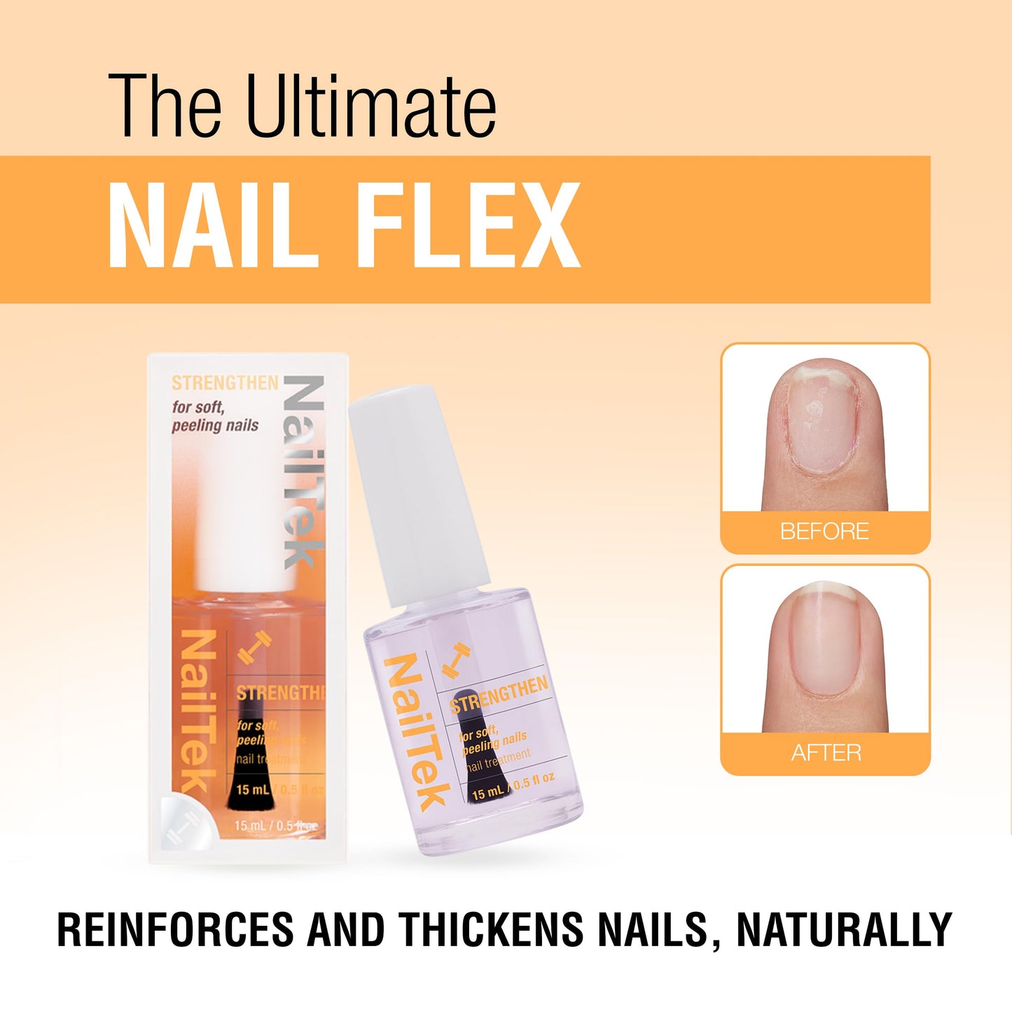 Nail Tek Quicken, Fast Drying Top Coat for All Nail Types, 0.5 oz, Value 4-Pack