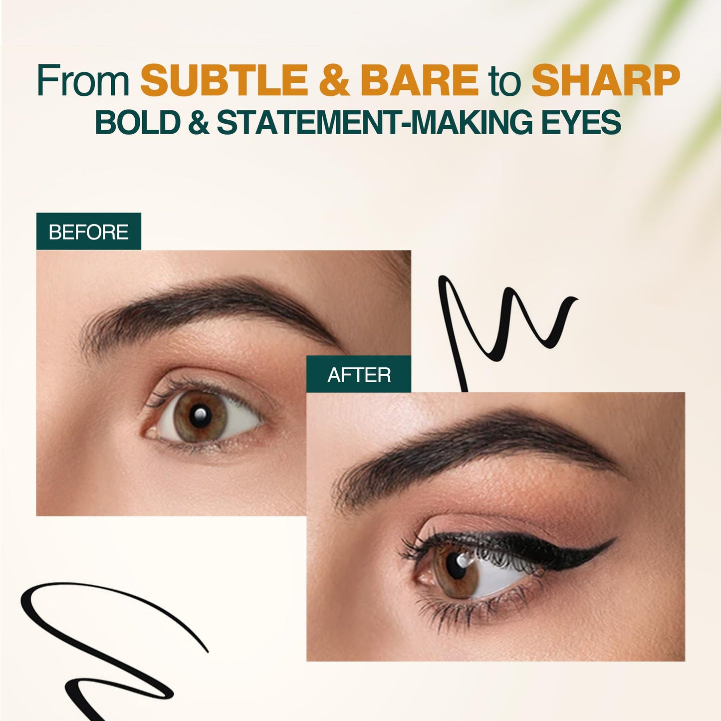Nourish Mantra All-Day Liquid Eyeliner Waterproof 3ml | Formulated with Argan Oil, Vitamin E | Intense Pigmentation | Smudge Proof | Waterproof Eyeliner| Long Lasting | Black Eyeliner Liquid