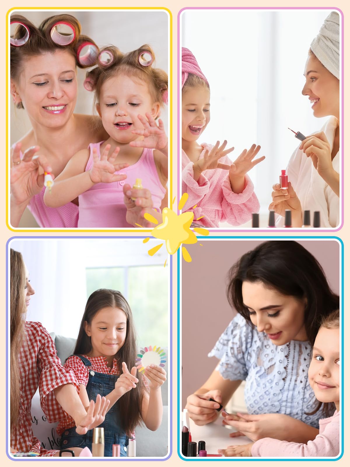 168 Pieces Press on Nails for Girls, EBANKU Short Candy Rainbow Butterfly Fake Nails Kids 6-12 Years Stick On False Nails Kit with Nail Glue, Full Cover Nails Tip Kit for Children Nail DIY