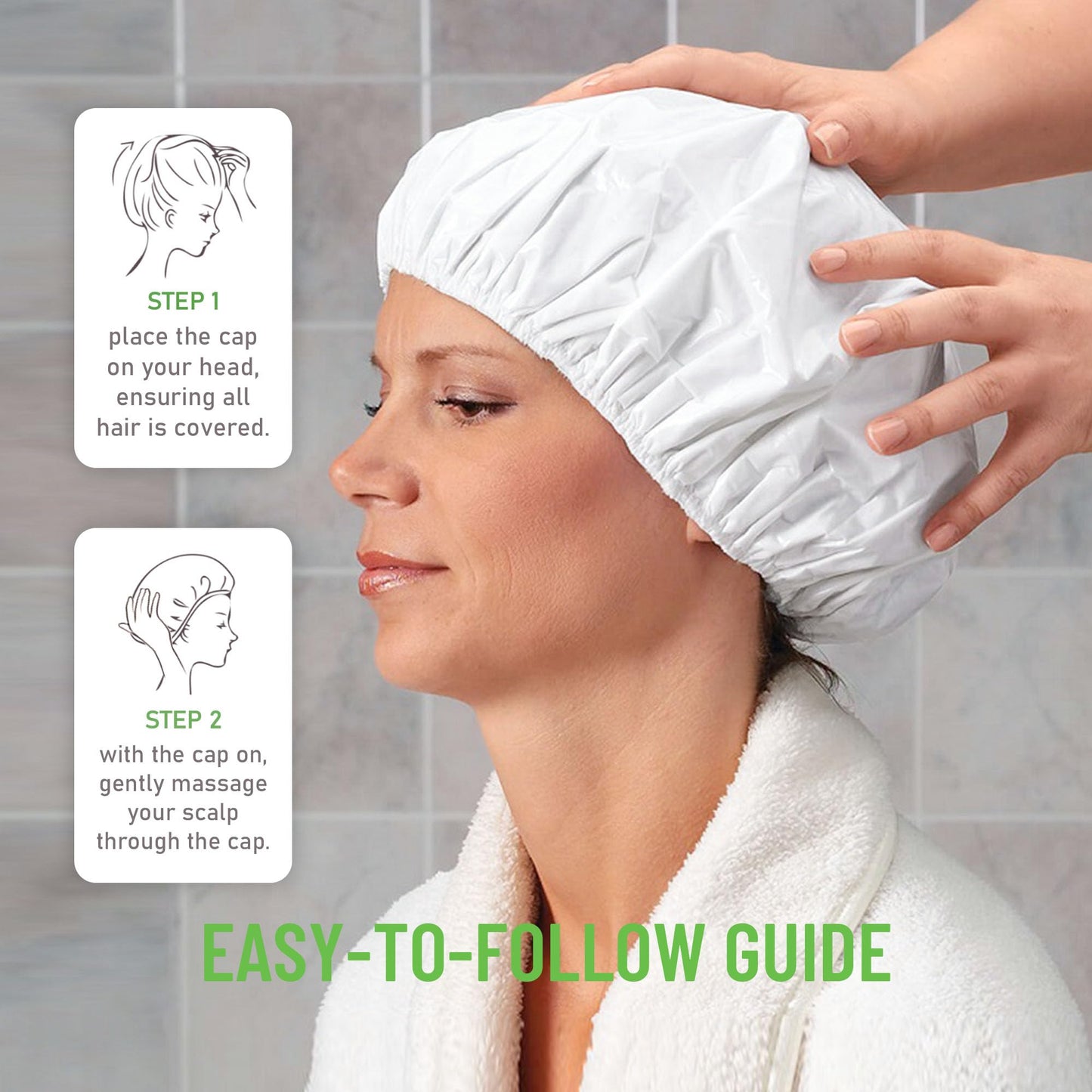 Shampoo Caps No Rinse,Shower Caps for Bedridden Patients Elderly, 10 Pack