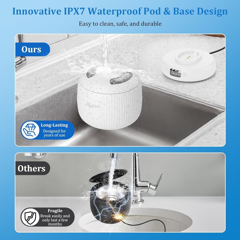 Ultrasonic Retainer Cleaner Machine - Portable 50kHz Dental Cleaner for Aligners, Braces & Jewelry | 4 Modes, Travel-Friendly