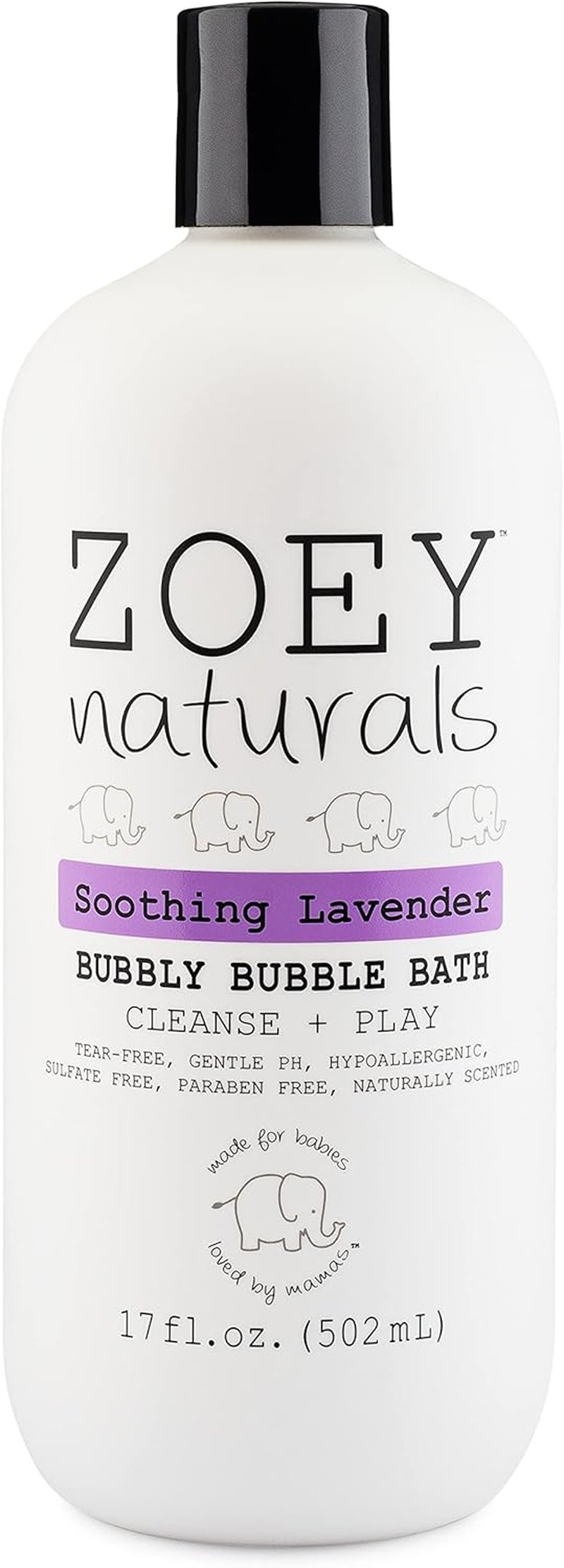 Soothing Lavender Bubble Bath for Kids & Babies | Tear-Free Moisturizing Soap with Aloe & Avocado Oil - 17 oz Made in USA