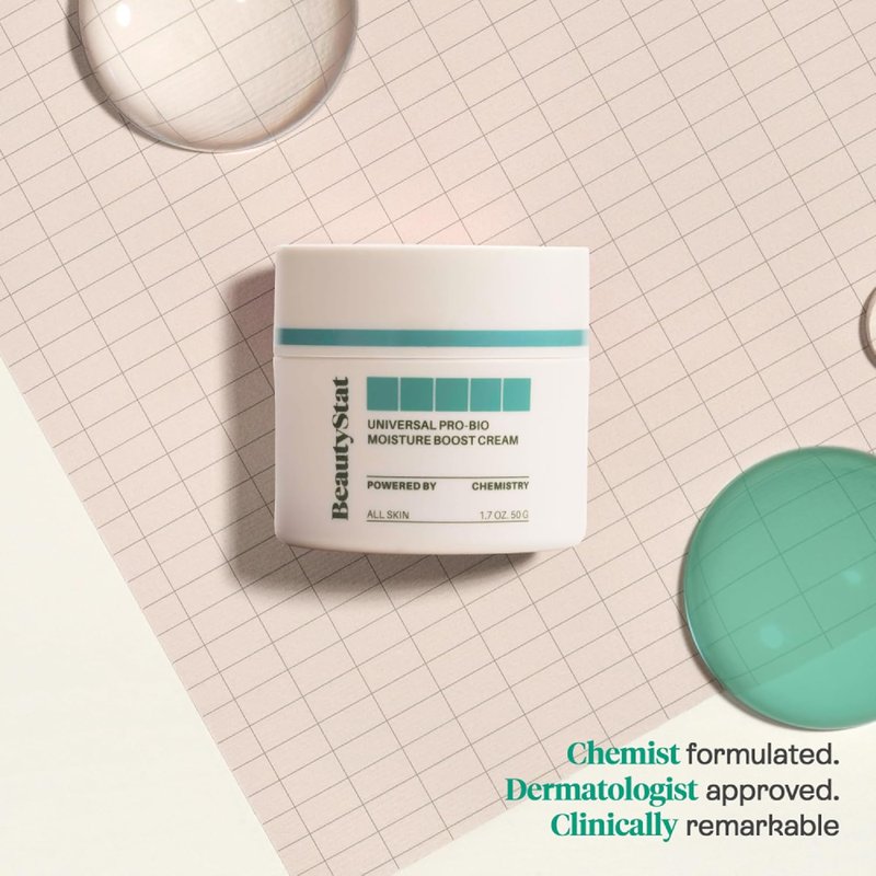 BeautyStat Probiotic 24HR Moisture Boost Cream - Daily Face Moisturizer with Probiotics & Hyaluronic Acid | 1.7oz / 50ml