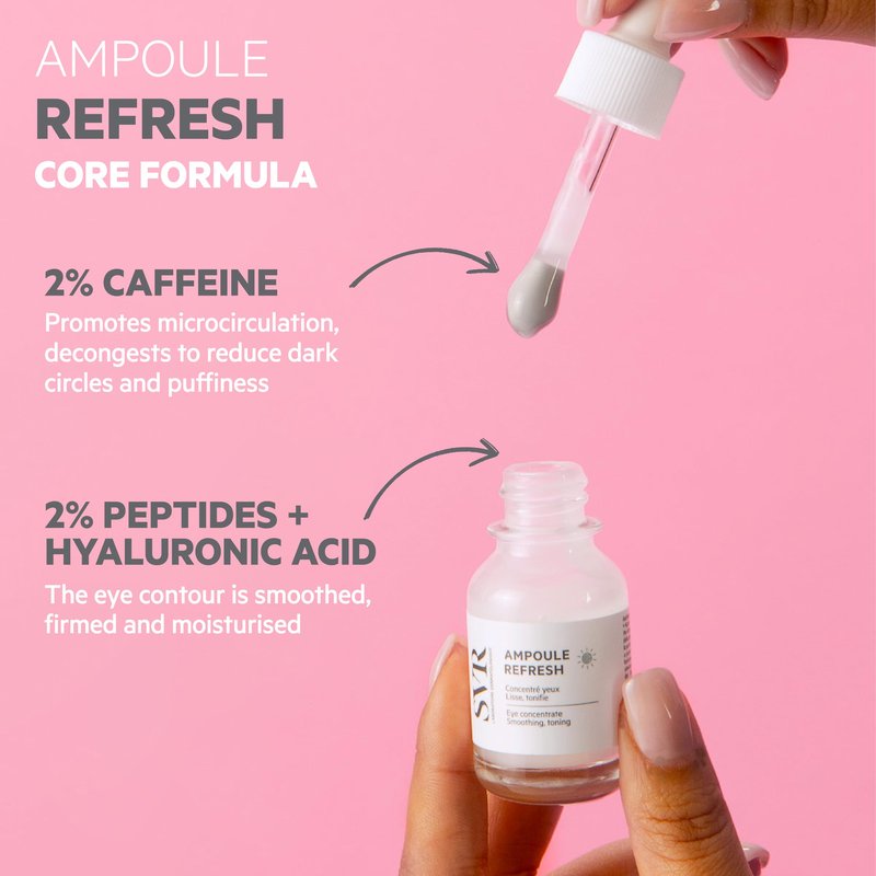 SVR - Refresh Concentrate Eye Serum - Instant Cooling Effect - Revitalizes and Awakens Eye Area - Reduces Puffiness, Hydrates Delicate Skin - Dermatologically and Ophtalmologically Tested - 0.5 fl.oz