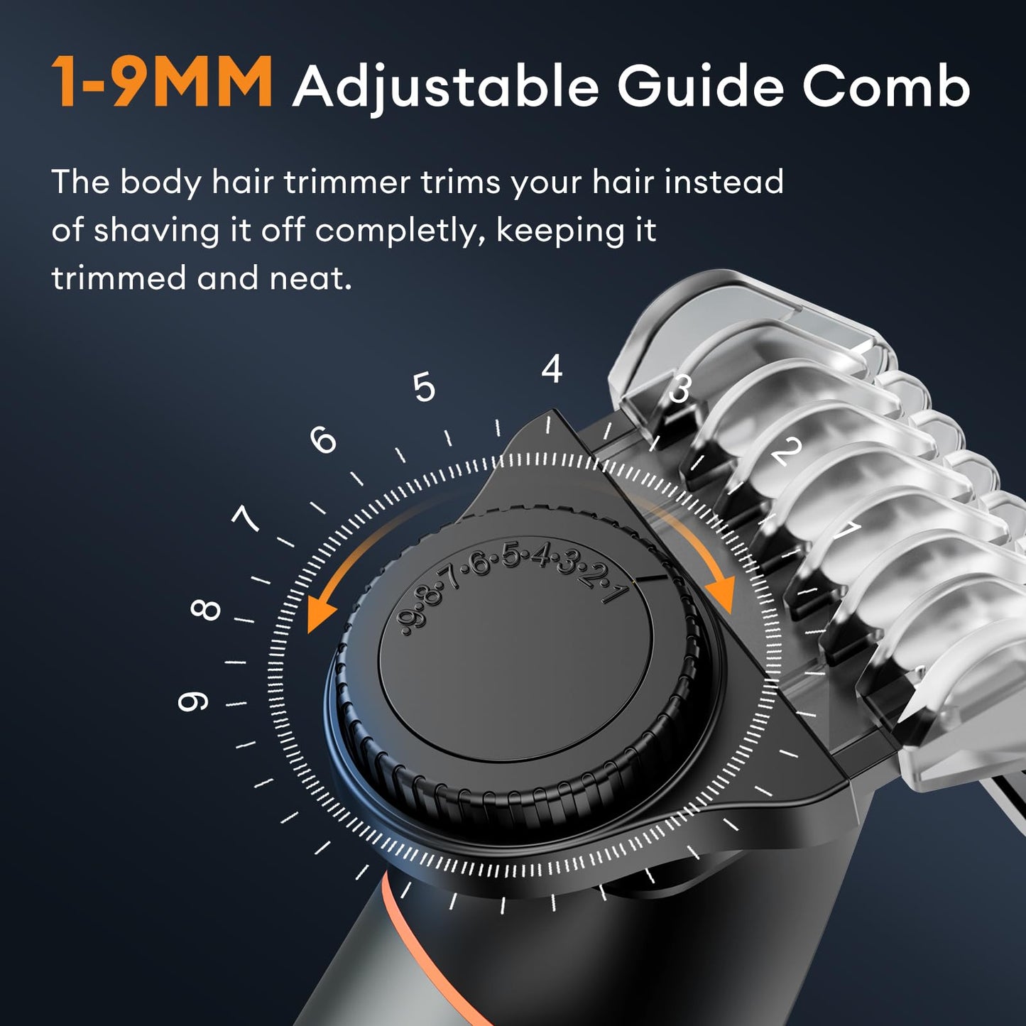 kensen Body Hair Trimmer for Men - Manscape 3-in-1 Beard Trimmer for Men, Christmas Gift Men's Groin & Pubic Hair Trimmer IPX6 Waterproof Electric Razor for Mens Hair Clippers for Mens Shaver (Gray)