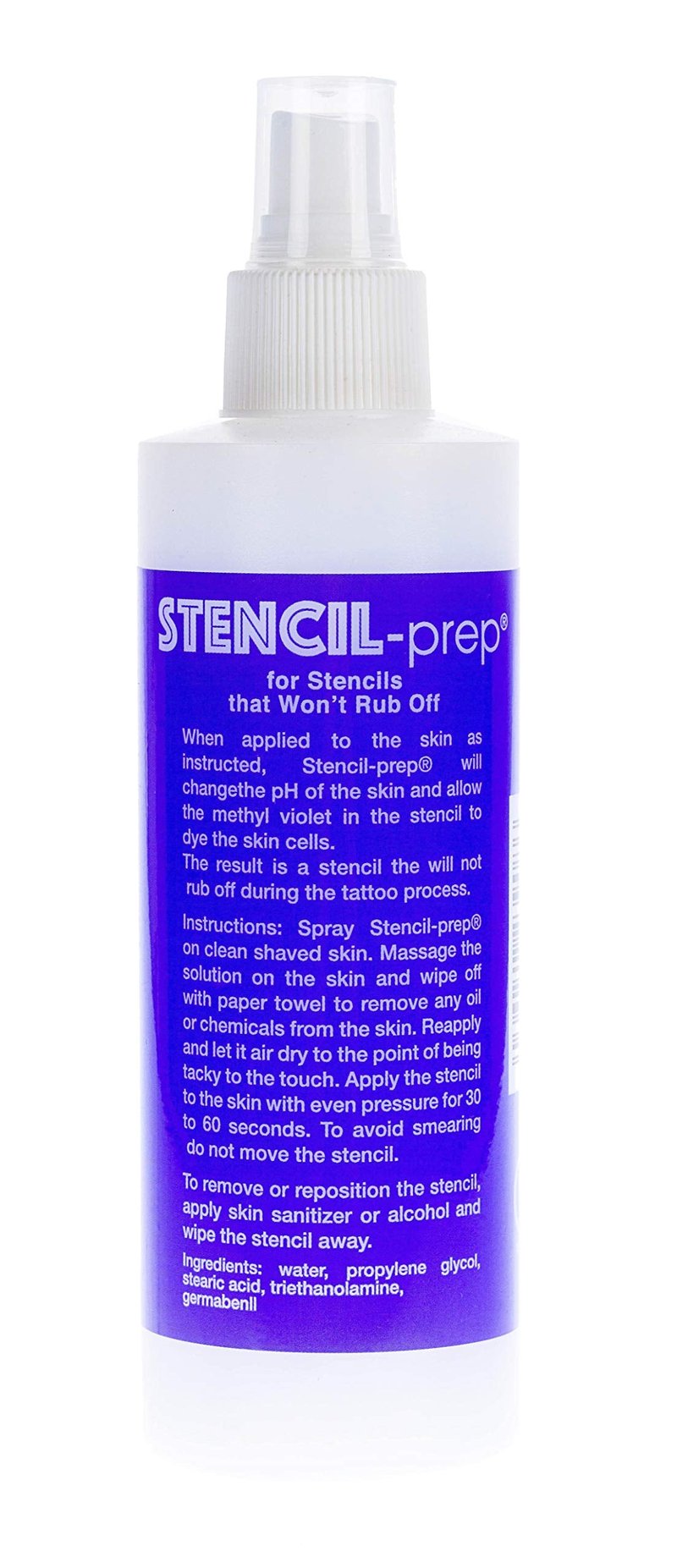 InkJet Stencil-Prep Spray - 8 Oz - Smudge-Proof Tattoo Stencil Transfer Formula (2 Bottles)