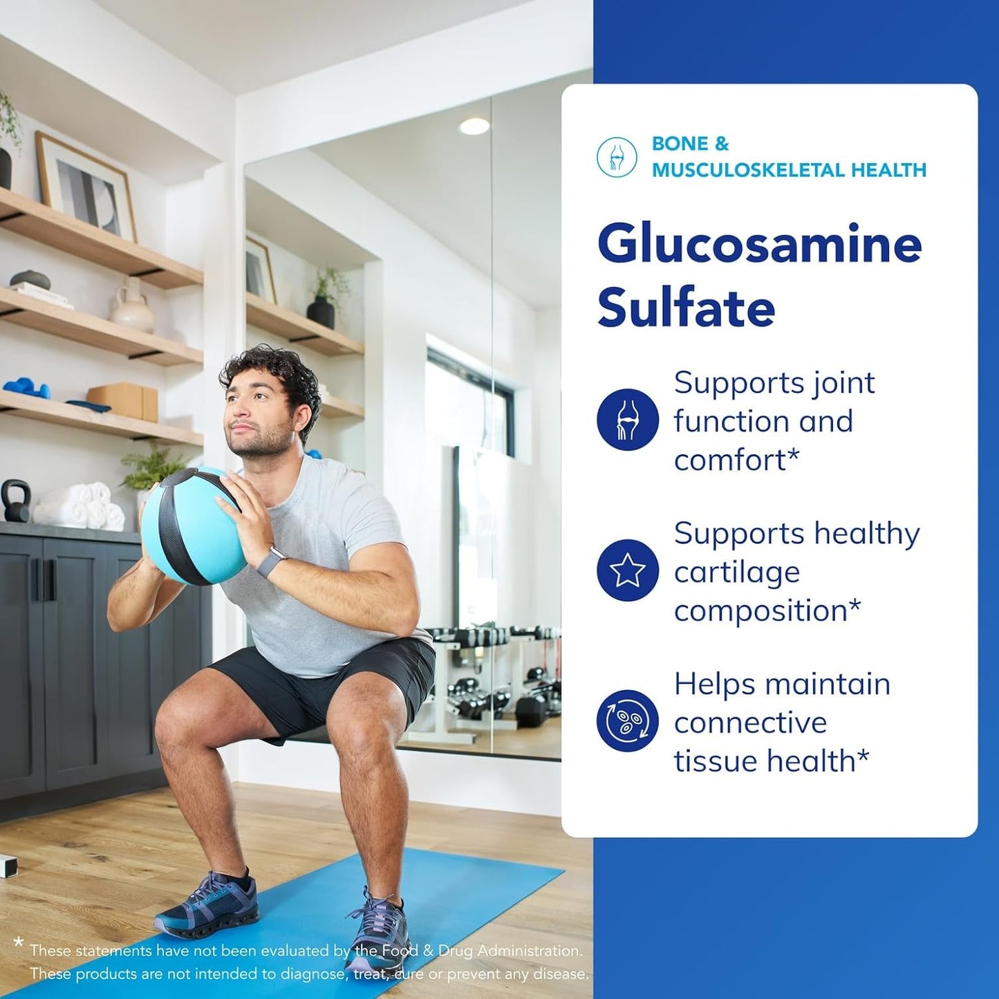 Glucosamine Sulfate 1,000 mg - Joint Support Supplement for Cartilage Health | 60 Capsules