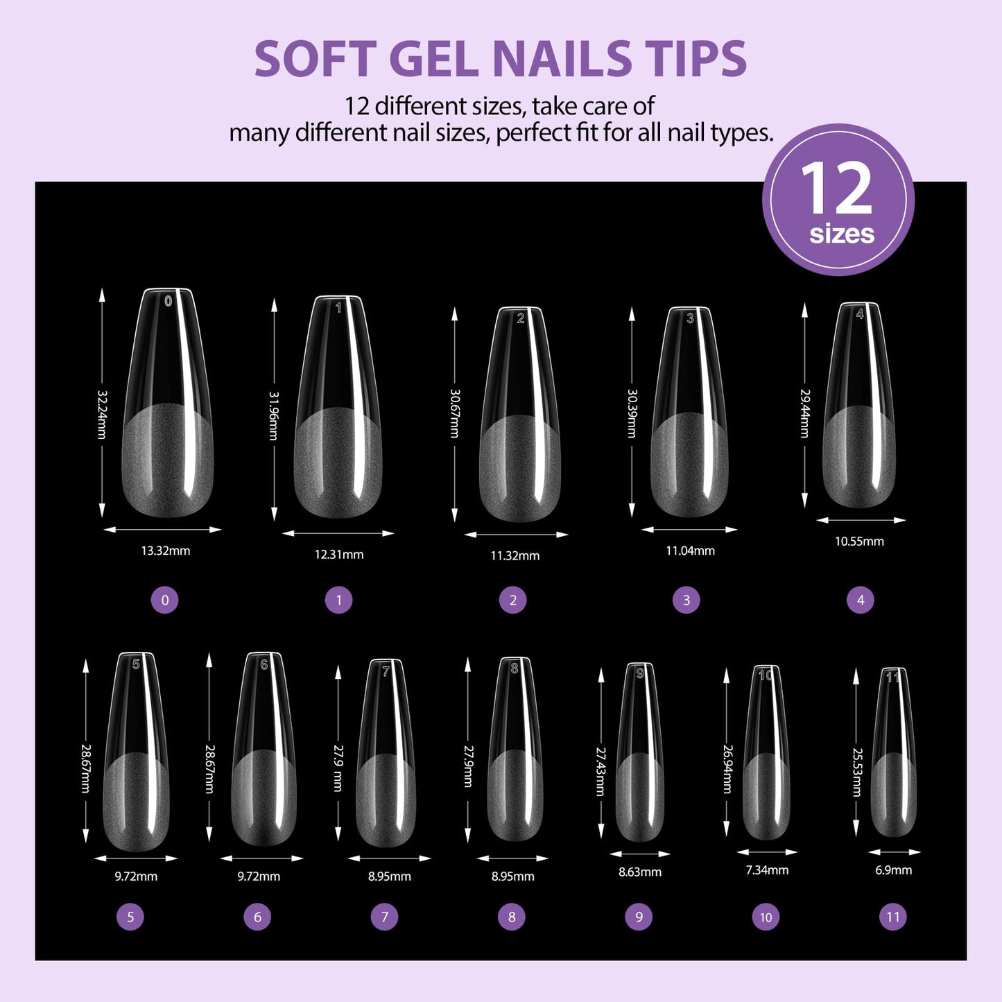 SAVILAND Gel Nail Kit: Nail Kit for Beginners with Everything Nail Drill Kit Long Coffin and Nail Glue X Gel U V Lamp for Nails 500 pcs Nail Tips for Extension At Home Nail Kit DIY Gift for Women