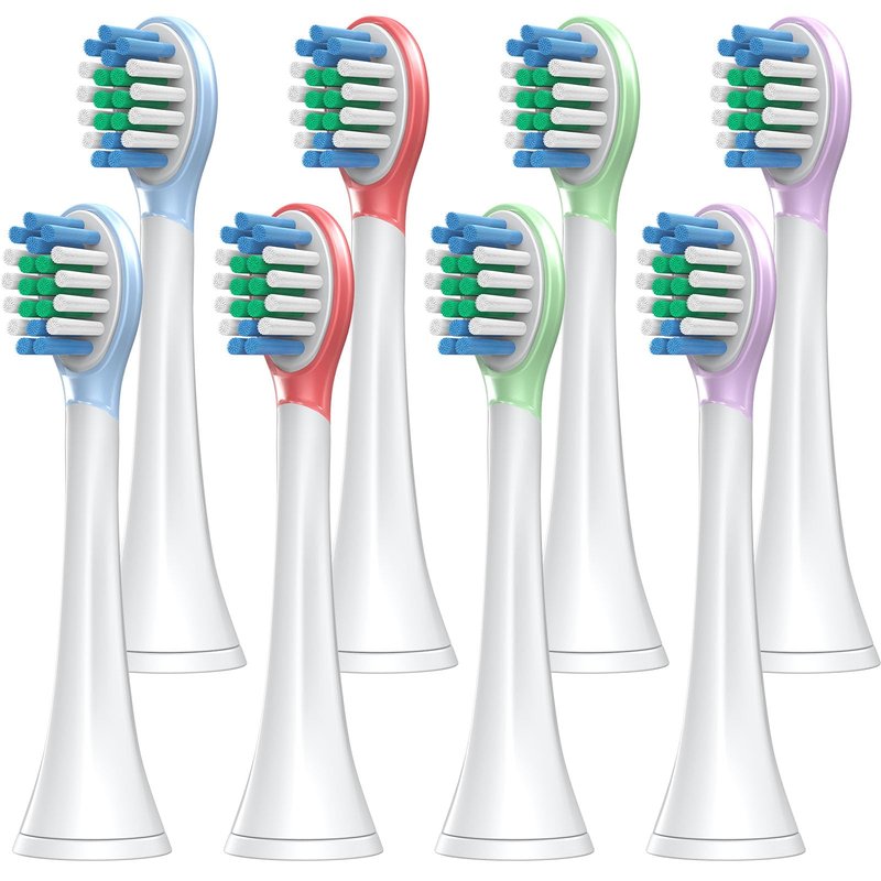 Caslynor Kids Replacement Heads Compatible with Philips Sonicare Kids, Compact Size, Extra Soft Bristles Toothbrush Heads, Soft Rubber Cushion Back, for Kids Ages 3+, 8 Pack