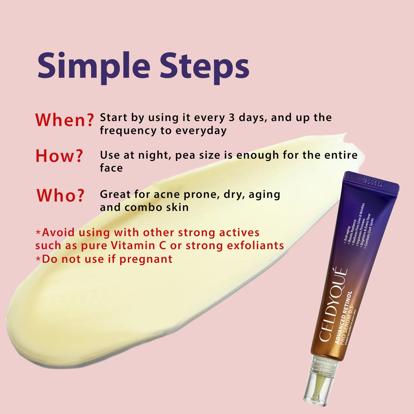 100% Pure Volufiline Concentrate & Advanced Retinol Pro Serum 0.5 - Firming Anti-Wrinkle and Radiance-Boosting w/Centella Asiatica Niacinamide Hyaluronic Acid for Mature Skin Korean Skincare