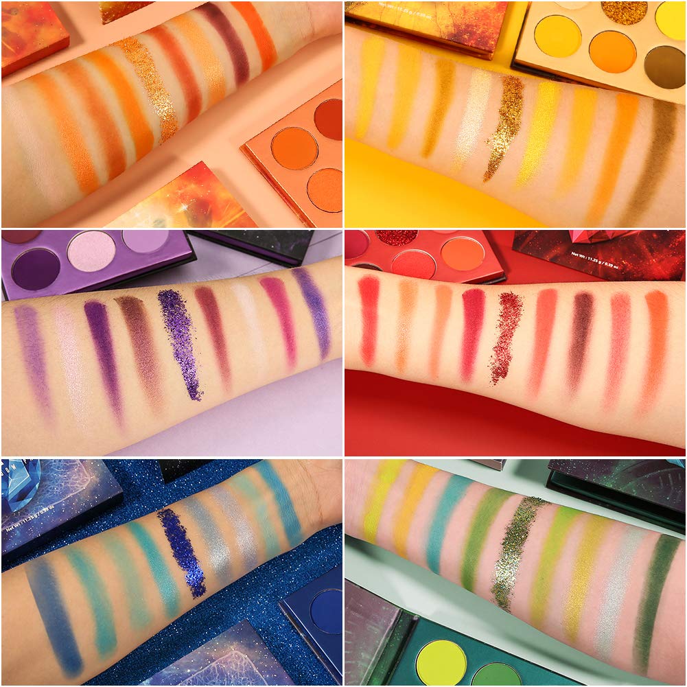 docolor Eyeshadow Palette 54Colors Gemstone Eye Shadow Palette Highly Pigmented Mattes Glitter Shimmers Naked Smokey Cream Powder Blendable Long Lasting Waterproof Colorful Professional Makeup Palette