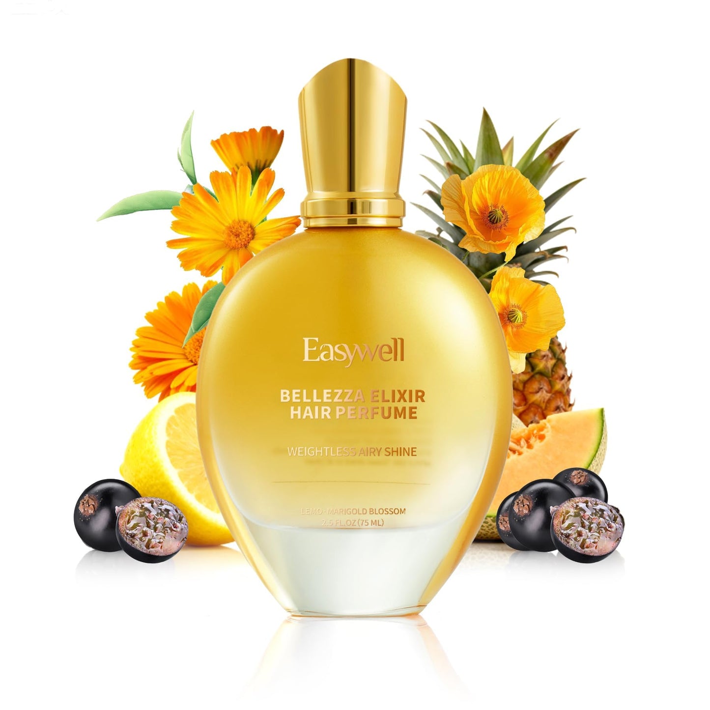EASYWELL Leave In Conditioner Spray, Hair Perfume for Women, Hair Spray Women with Vitamin B5, Floral, Osmanthus Aroma, Violet Vanilla Orchid, 2.5 Fl Oz