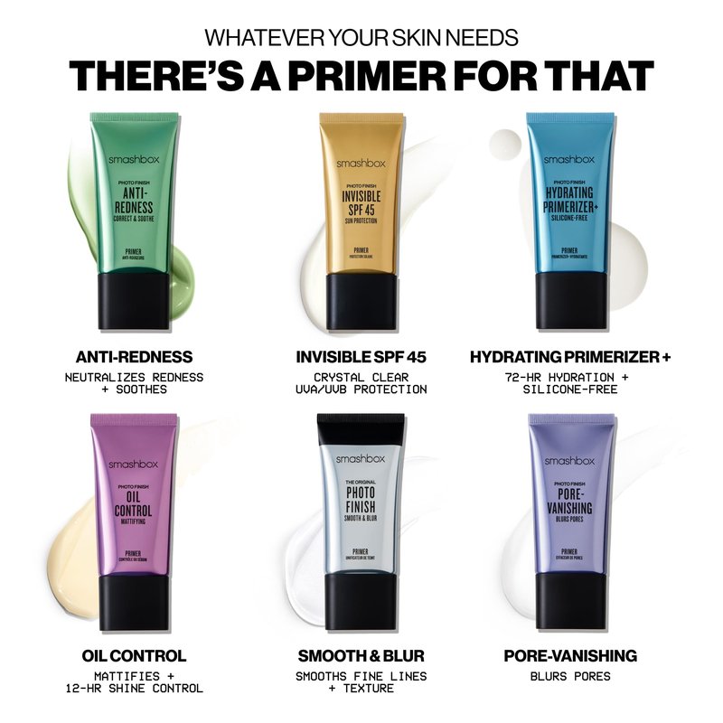 Smashbox Photo Finish Oil Control Primer | Mattifying Oil-Control Makeup Primer for 12 Hours with Salicylic Acid, Witch Hazel and Zinc to Strengthen + Hydrate Skin, 1.01 Fl Oz