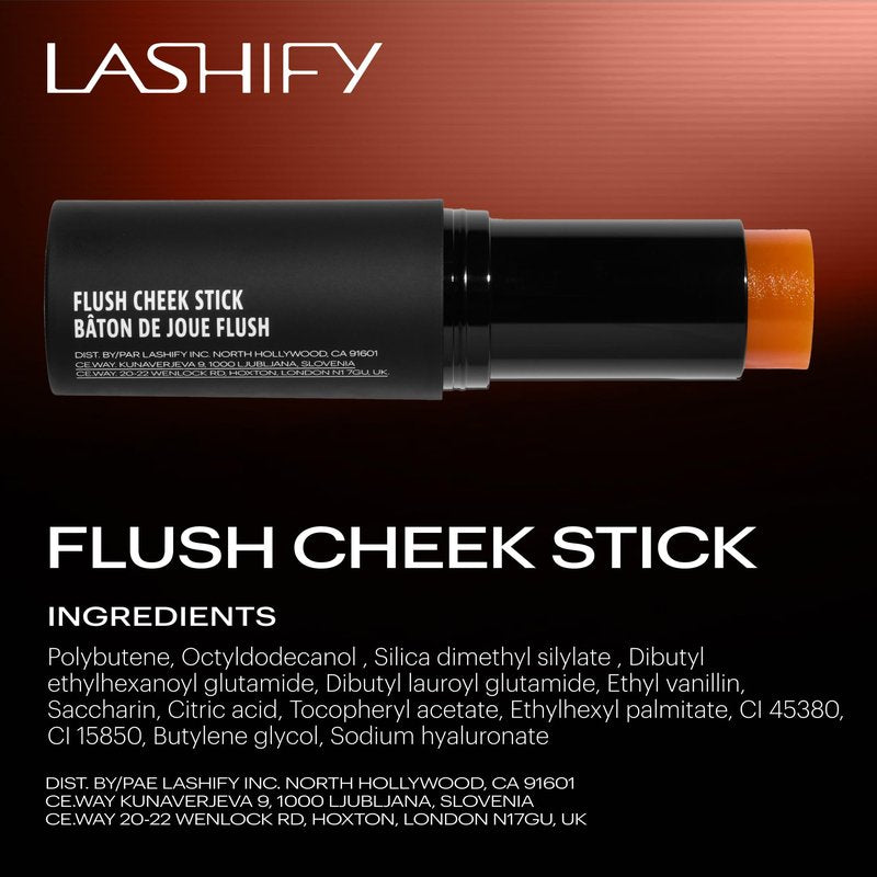 Lashify Flush for Cheeks and Lips - Compact All In One Stick - Sun-Kissed Glow for Cheeks and Lips