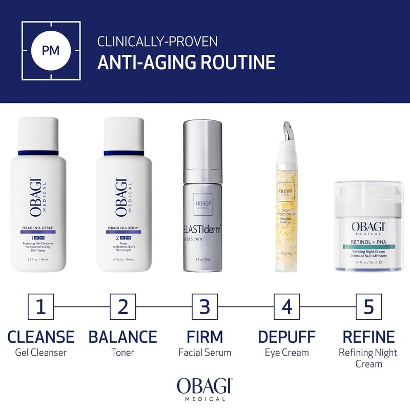 Obagi Medical Retinol + PHA Night Cream - Overnight Anti-Aging Formula for Smoother Skin | 1.7 Oz