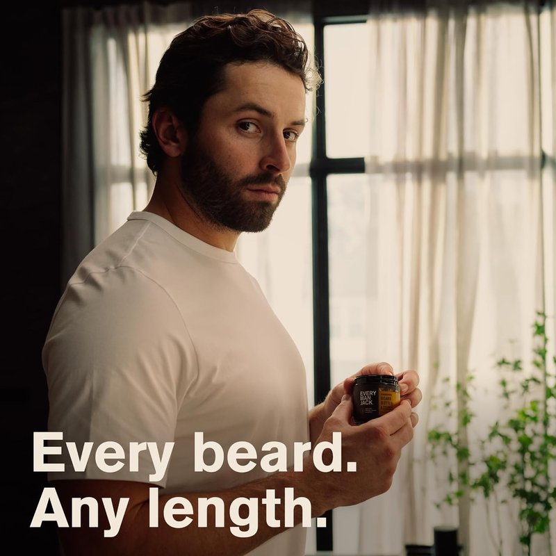 Every Man Jack Beard Softening Butter - Hydrates & Styles Dry Beards | Subtle Sandalwood Fragrance - 4 oz (2 Pack)
