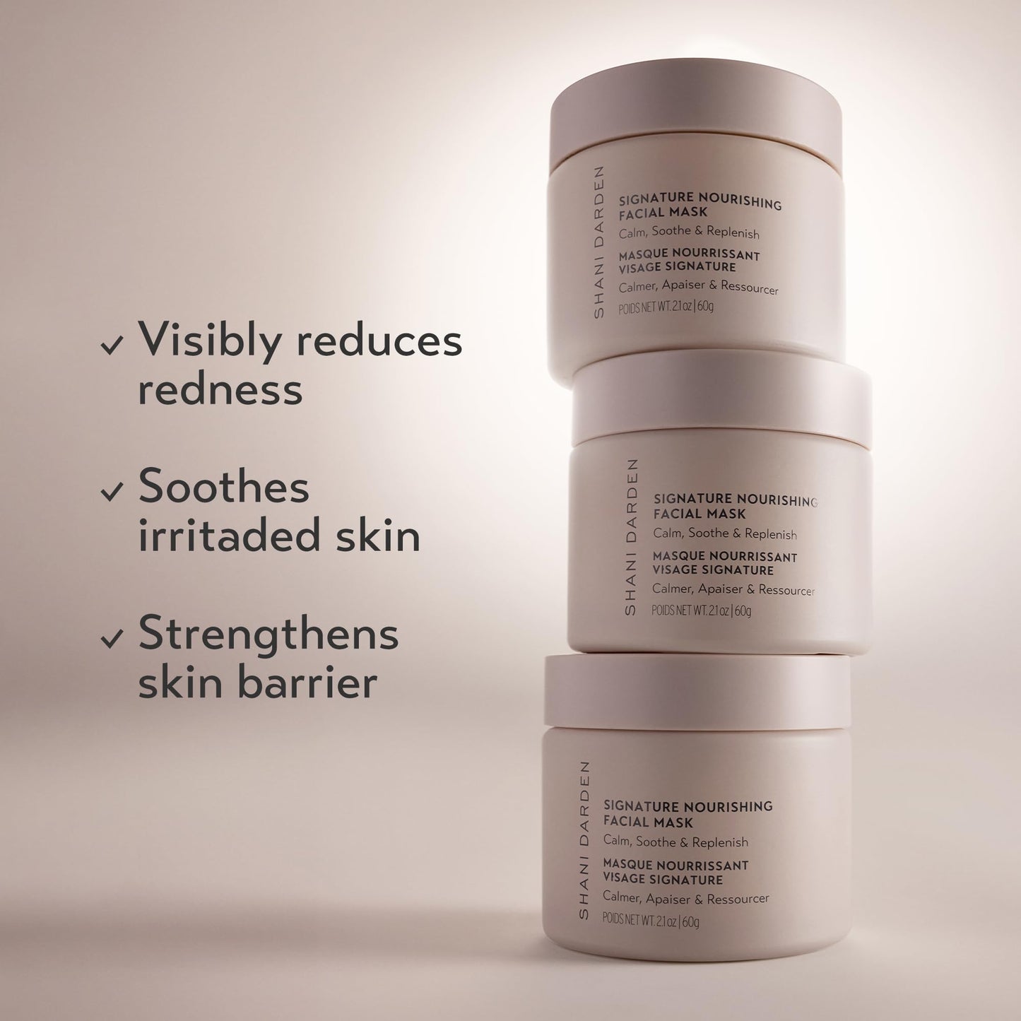 SHANI DARDEN SKIN CARE Signature Nourishing Facial Mask, A Nourishing Bentonite Clay Mask for Soothing Face Redness and Irritation with Colloidal Oatmeal and Squalane, 2.1 fl oz